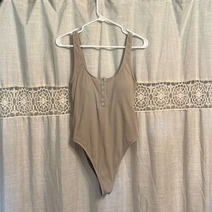 Ribbed one piece swimsuit